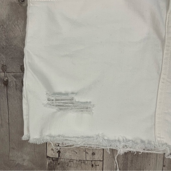 Free People White Distressed Mini Skirt - Picture 5 of 14